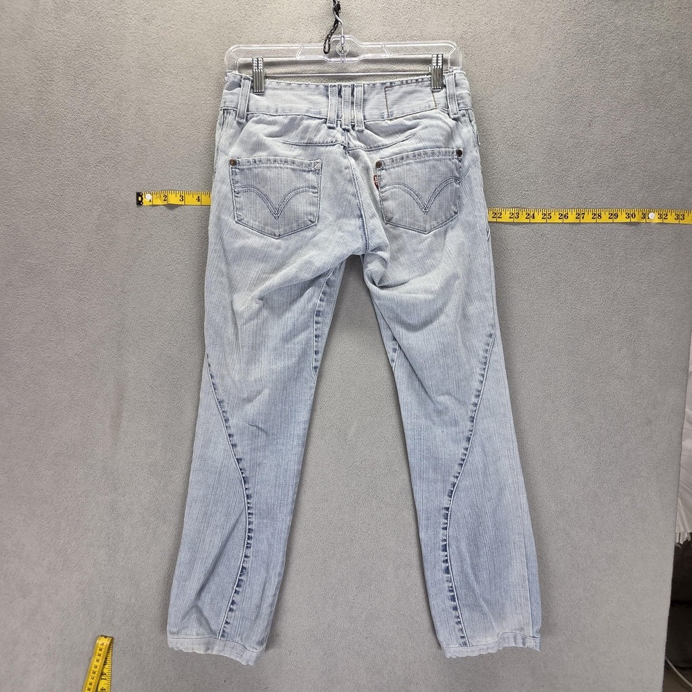 Vintage Levis Engineered Jeans Womens Blue Twisted Light Wash Fits 27x27